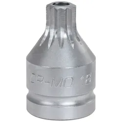 KS Tools 3/4" Kraft-Bit-Stecknuss Vielzahn mit Bohrung, kurz - 515.0012