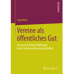 Vereine als öffentliches Gut, Fachbücher von David Born