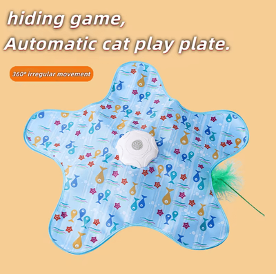 Inspire Curations WhirlHide Interactive Hunting Toy Automatic Cat Toy For Endless Chase & Surprise Play fish A