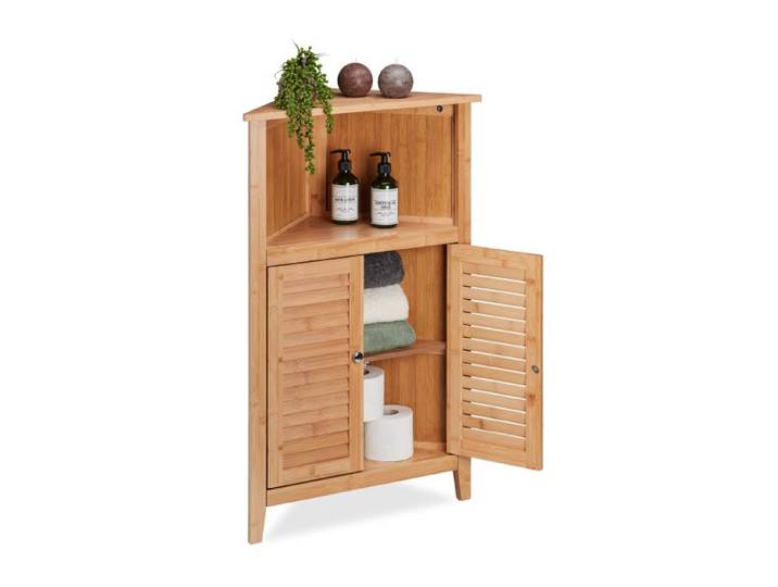 Relaxdays Eckschrank aus Bambus