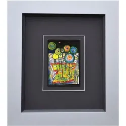 Kunstdruck HUNDERTWASSER (BH 43x38,50 cm) - bunt - BH 43x38,50 cm