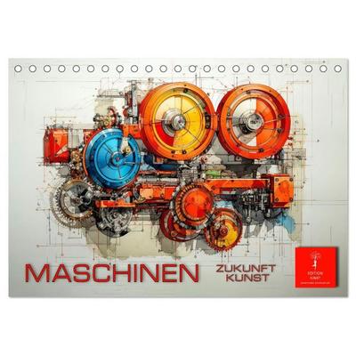 Maschinen Zukunft Kunst (Tischkalender 2027 DIN A5 quer), CALVENDO Monatskalender