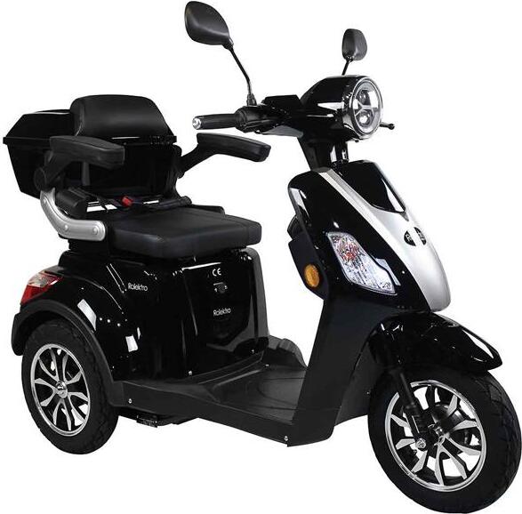 Rolektro E-Trike 25 V.3 Schwarz - 25 km/h - Lithium-Akku 60V-30AH - 1000W - Reichweite 70 km - LED Licht