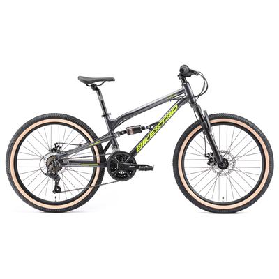 Jugendfahrrad BIKESTAR Gr. 33, schwarz, Fahrräder, Kinder, 33cm, 24 Zoll (60,96cm)
