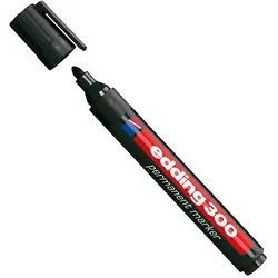 edding 300 300 Permanentmarker  Mittel Rundspitze 1,5 - 3 mm Schwarz Nachfüllbar Wasserbeständig
