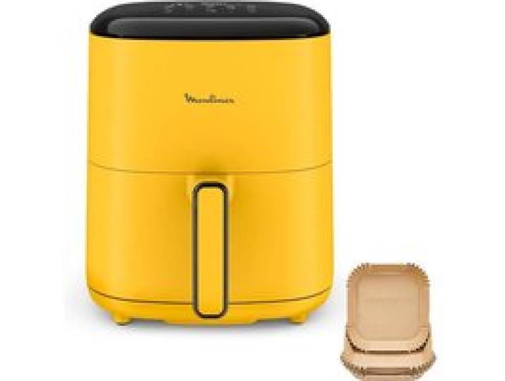 Easy Fry Pop Air Fryer 5 L 10 Programmes Jaune Sans Huile Cuisson Rapide Panier Antiadhésif