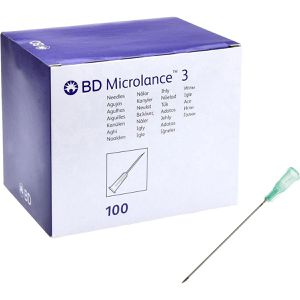 BD Kanülen Microlance 3, 100 Stück, 21G x 2 Zoll, grün, sterile Injektionskanüle