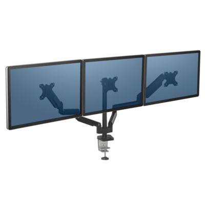 Dreifach Monitorarm Fellowes Platinum, bis 27" Breite, VESA, dreh-/schwenk-/neigbar, höhen- & tiefenverstellbar, schwarz