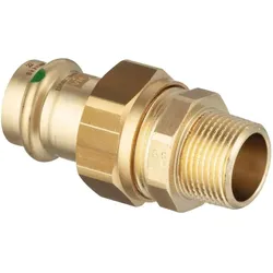 Viega, Rohrverbindungstechnik, Verschraubung Profi-/Sanpress RG AG m SC-Cont. flachdichtend 22mmx1/2 (Rohrverschraubung)