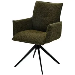 2er-Set [de]sign & more Stuhl Vernon Stoff Olivgrün