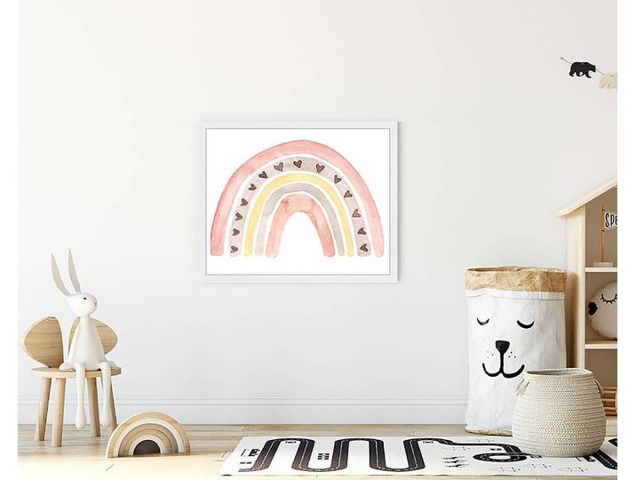 Tableau déco Cute Rainbow 43 x 53cm Multicolore