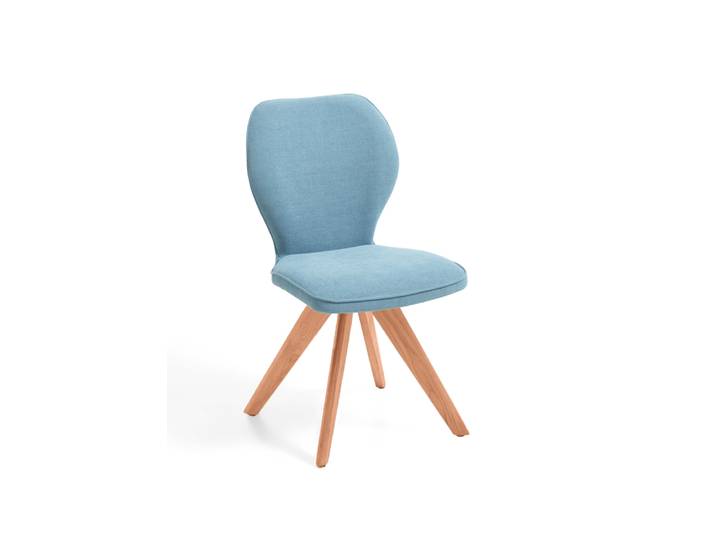Design-Stuhl, Kernbuchenholz & Webstoff, 92 cm Höhe, 49,5 cm Breite, Modern, Niehoff Sitzmöbel