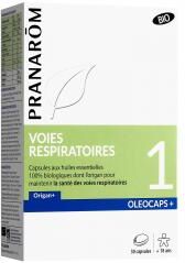 Pranarôm Oléocaps+ 1 Capsules d'Huiles Essentielles Bio Voies Respiratoires Origan 30 Capsules - Boîte 30 Capsules