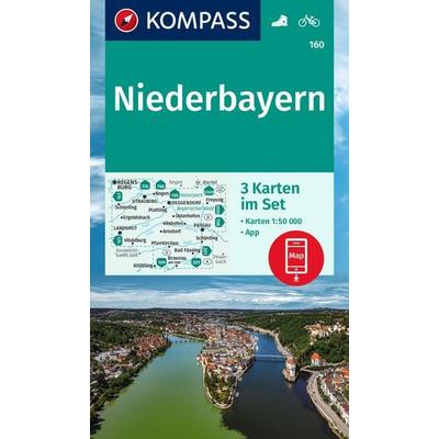 KOMPASS Wanderkarten-Set 160 Niederbayern (3 Karten) 1:50.000, Sonstige von , KOMPASS Freytag & Berndt, 978-3-99121-586-8