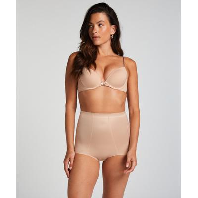 Slip HUNKEMÖLLER "Sculpting scuba high waisted brief", Damen, Gr. XL, beige, 76% Polyamid, 24% Elasthan, Unterhosen Slip