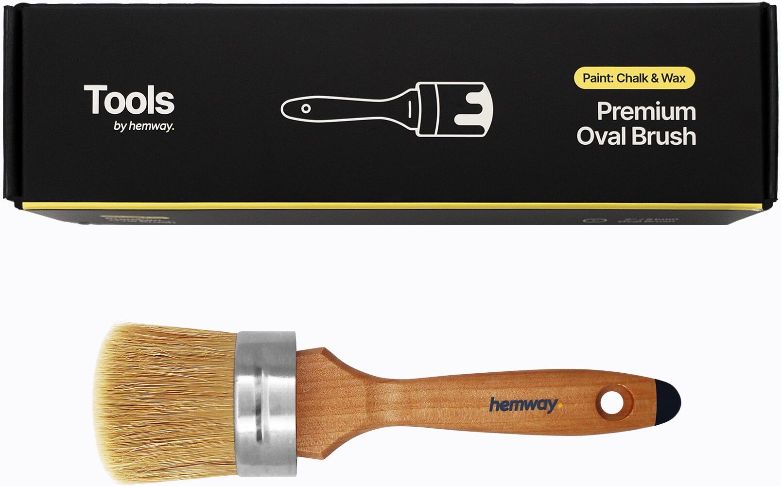 Hemway Chalk Paint Brush   Handmade   Oval Chalk & Wax Brush - 1 Pack