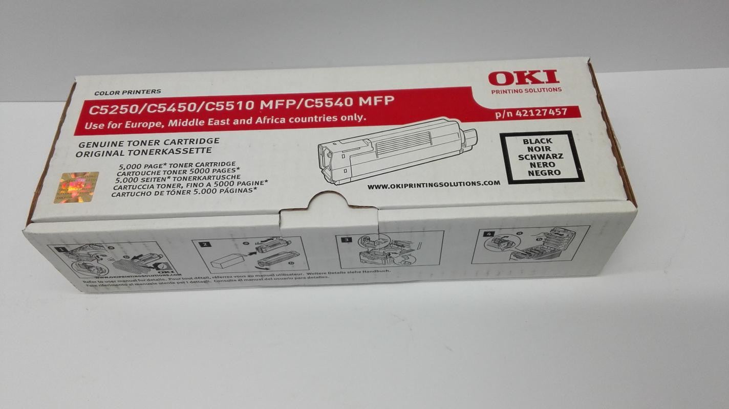 OKI Toner Cartridge 42127457 voor C5250, Zwart, Hoge Capaciteit