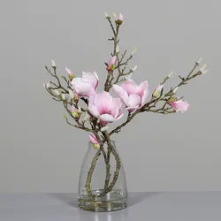 Kunstblume Magnolien-Zweig (H 50 cm) - rosa - H 50 cm