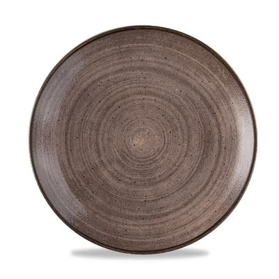 Churchill Stonecast Raw Brown Teller Flach Coup 26cm Stonecast