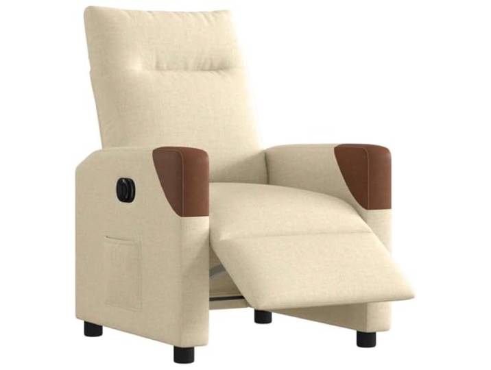 vidaXL Relaxsessel Elektrisch Creme Stoff