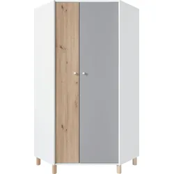 DREHTÜRENSCHRANK SANNIO 90/190/90cm 2-türig Weiß