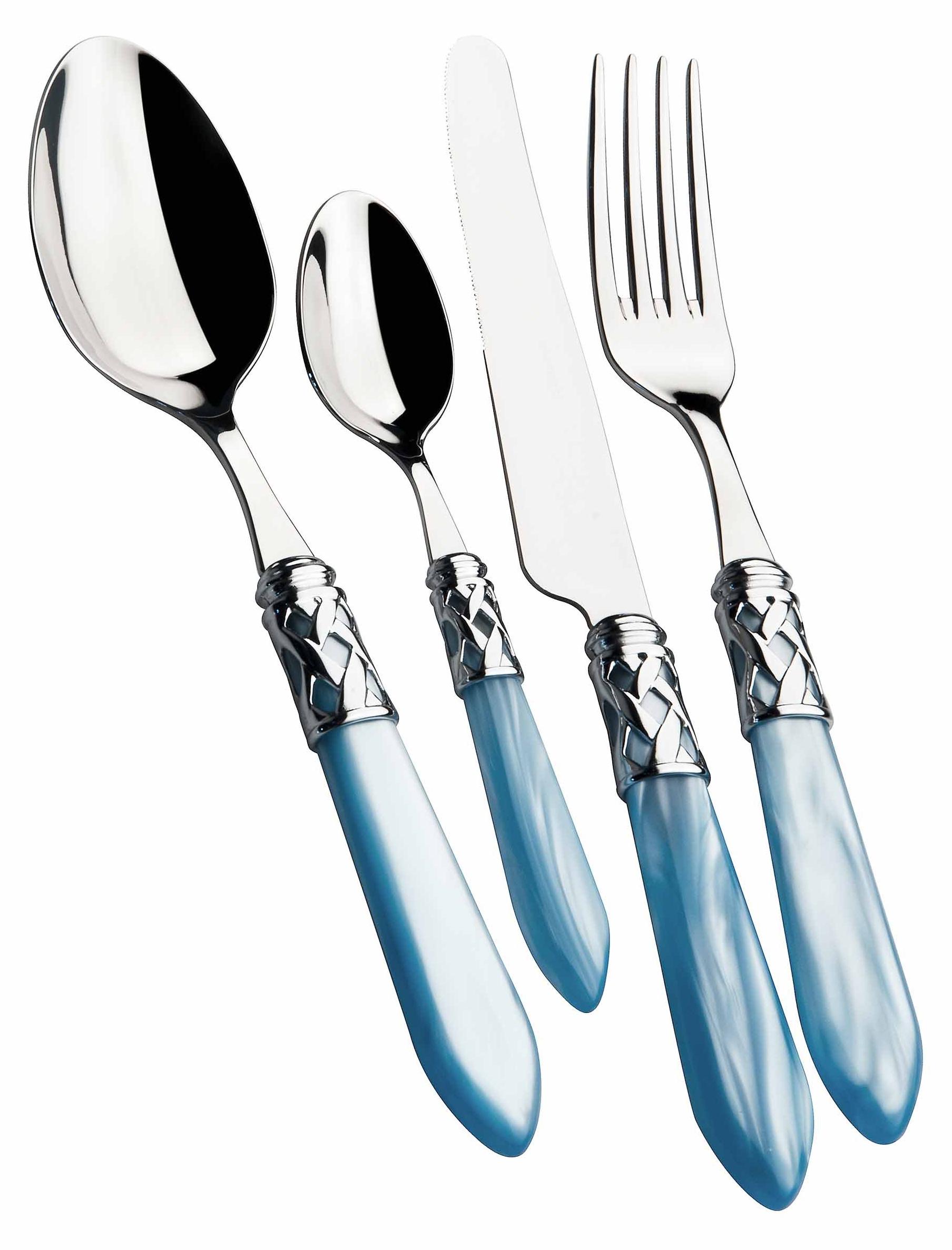 Besteckset 24-tlg. Edelstahl 18/10 perlmuttfarben für 6 Personen