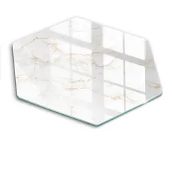 GLASPLATTE 40 cm Eleganter Stein Marmor