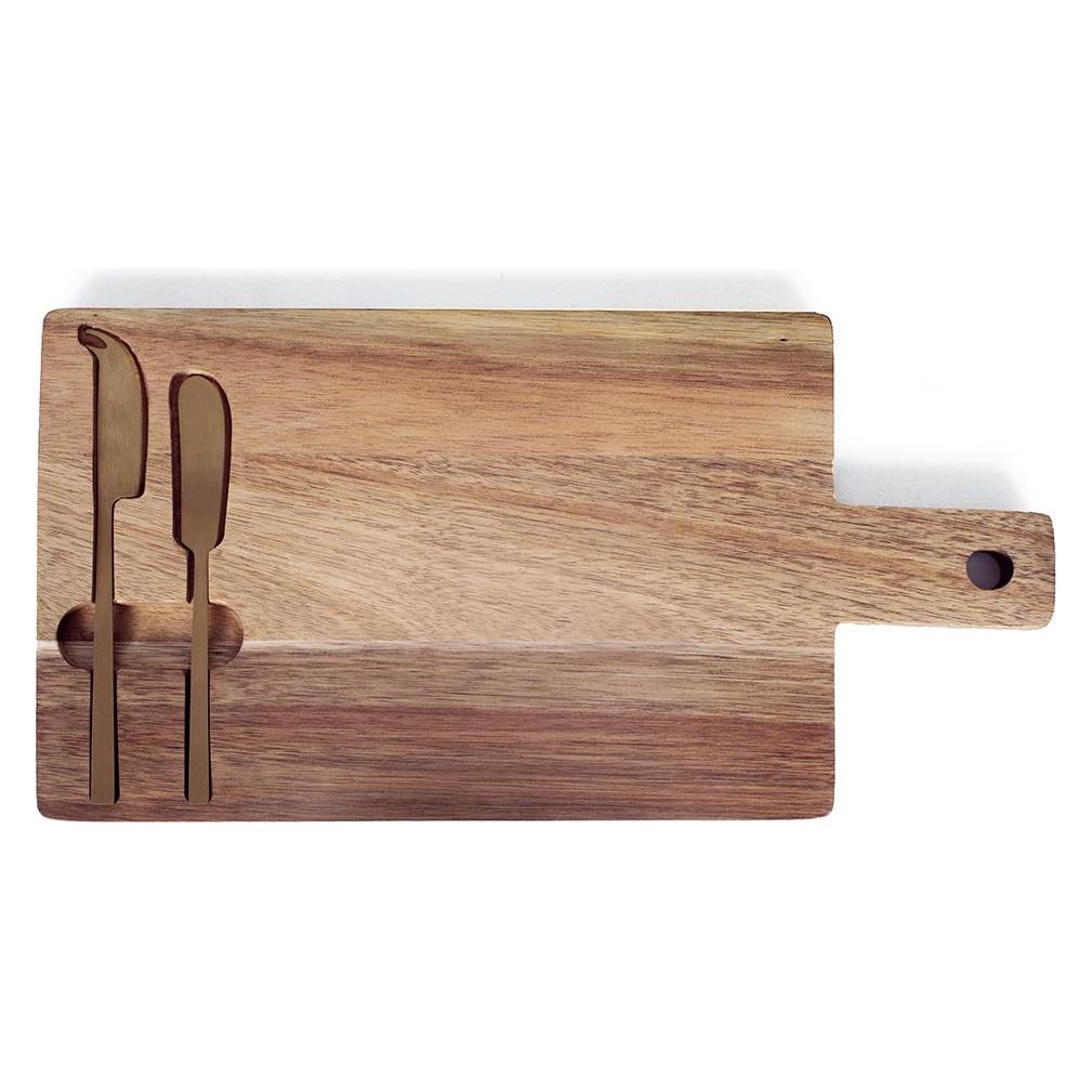 Livoo Käsetablett und Messer aus Akazienholz (38669678)