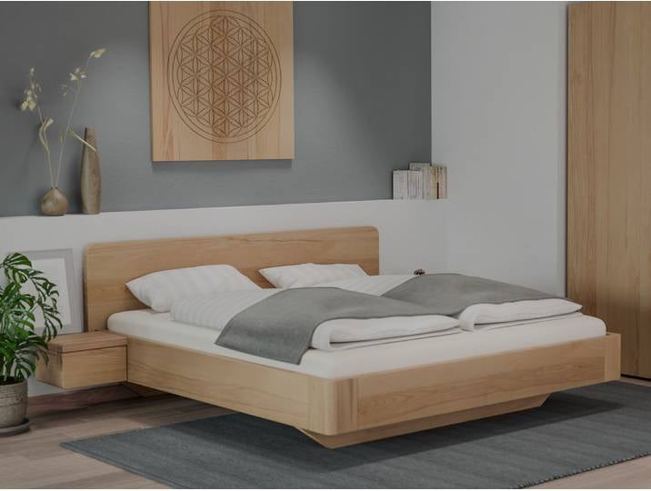 Bett Kernbuche „Clara“ 160 x 190 cm Massivholz Buche