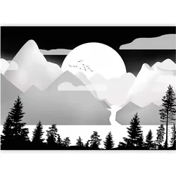 Artgeist, Tapete, Fototapete - Landscape at Sunset - Second Variant (200 x 140 cm)