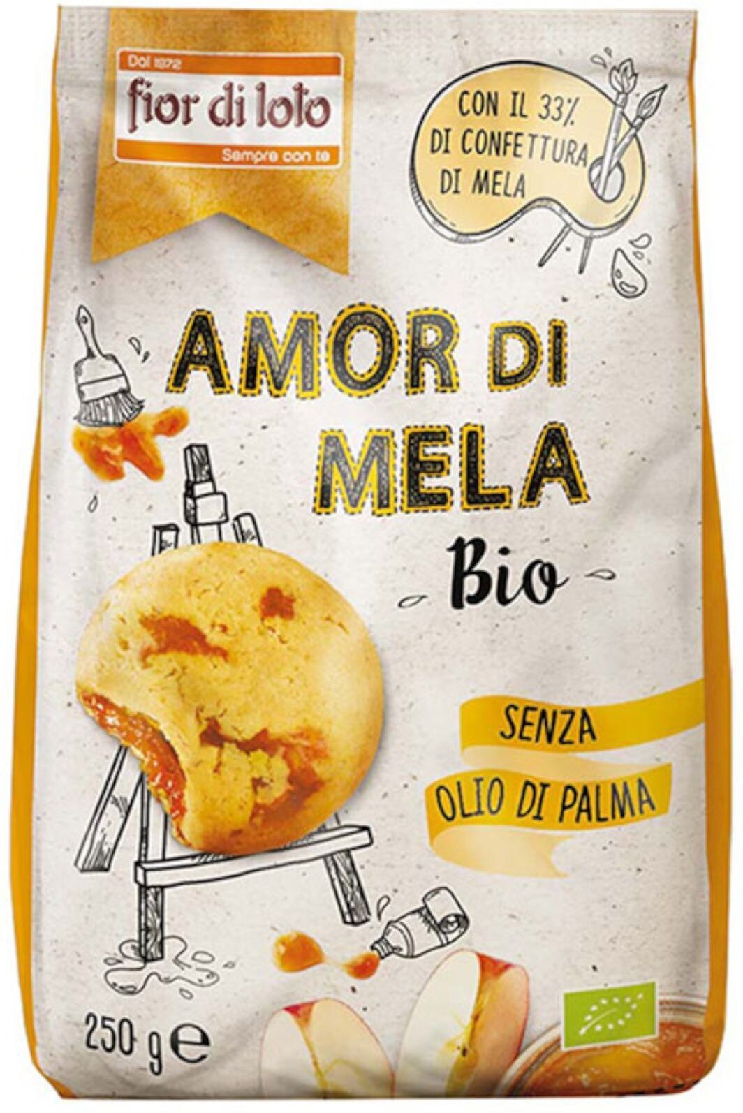 FIOR DI LOTO Biscotti Amor Di Mela 250 Grammi 