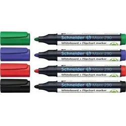 Schneider Boardmarker Maxx 290 129094 1-3mm sortiert 4 St./Pack.