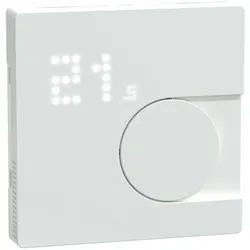 Merten MEG5779-6035 Connected Raumtemperaturregler-Modul, lotosweiß, System Design, Works with Wiser, Zigbee, Wiser Home MEG57796035