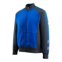 Sweatjacke "AMBERG" Unique - XXL - schwarzblau/kornblau