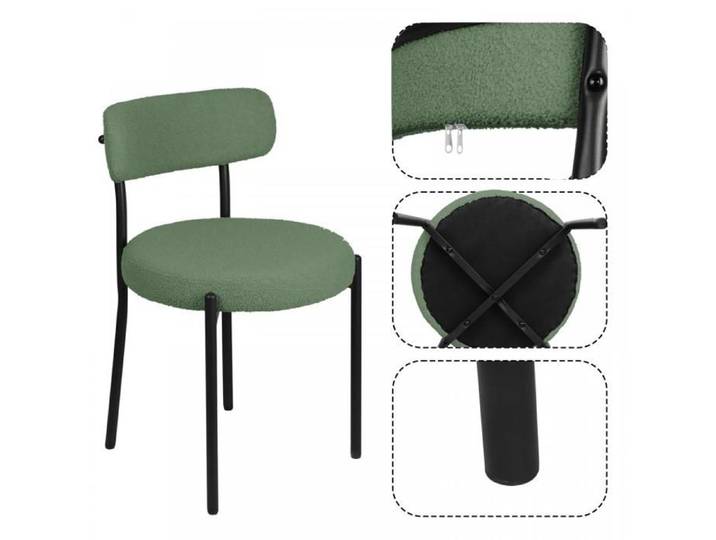 KEDIA Chaise de bureau chaise d'appoint confortable pour salon salle à manger rembourrée moderne (50x50x75)cm vert