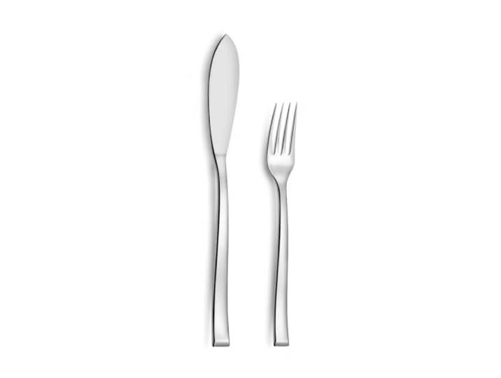 COUZON - Couverts à poisson pour 6 personnes - Side - Acier inoxydable 18/10\, Finition Miroir\, Epaisseur 3 mm - Inox