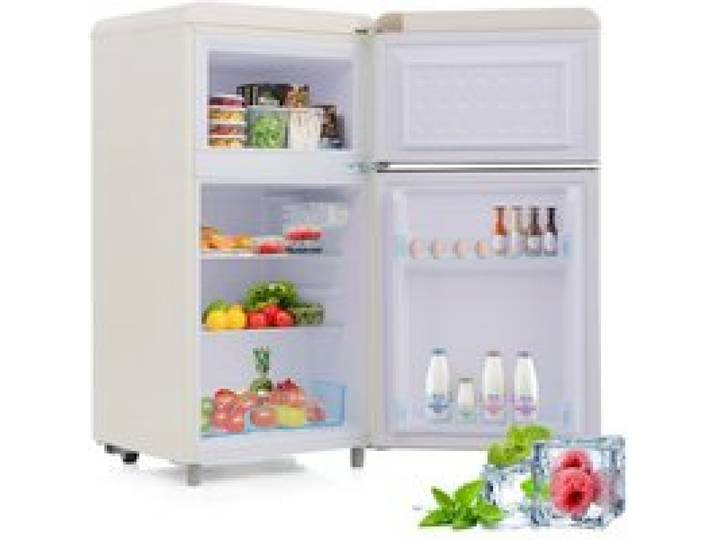 Réfrigérateur vintage - MUVOE - Modèle - 72L - Congélateur 21L - 120 kWh - Blanc