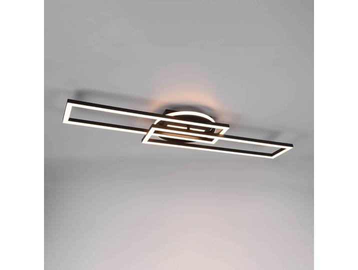 Reality Leuchten LED Deckenlampe Twister, dimmbar, schwarz, für Wohn- / Esszimmer, Metall, Modern, LED Deckenleuchte