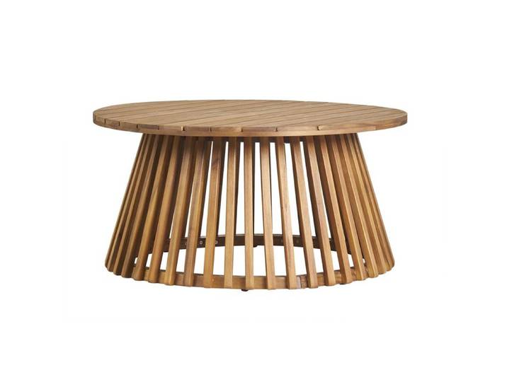Miliboo - Table basse ronde en bois massif D80 cm - NASSAU