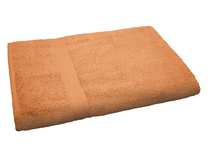 Duschtuch DYCKHOFF Opal , orange (terracotta), B:70cm L:140cm, Frottier, Frottier, Handtücher, Duschtuch, mit formstabiler Borte
