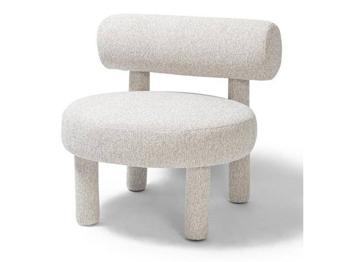 Xlmoebel Loungesessel Moderner Beiger Stoff Sessel Skulptur Design Wohnzimmer Sitzkomfort (1-St), Made in Europa
