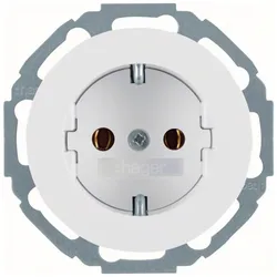Hager WLS1300WG Steckdose SCHUKO Serie R.classic polarweiß, glänzend