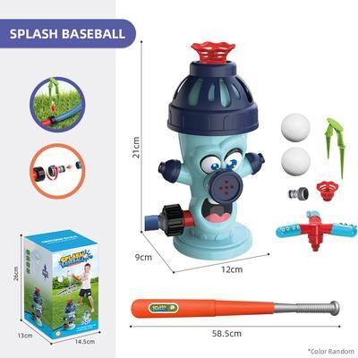 DynamicDeals Snail Splash Baseball Sprinkler Toy For Kids With Rotating Water Spray 2 In 1 Hydrant