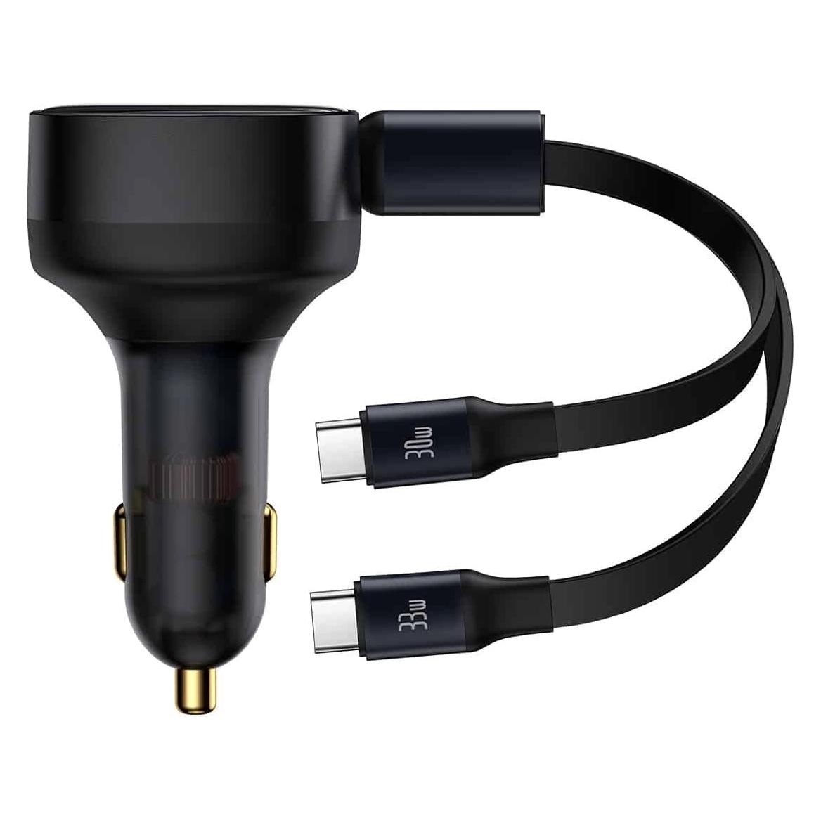 Baseus Car Charger Enjoyment with cable USB-C, 33W (Black) (C00035500111-00)