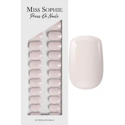 MISS SOPHIE Press On Nails Milky White Short Square