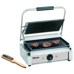 Bartscher Kontaktgrill "Panini" 1GR, Grillfläche oben gerillt, unten glatt, A150676
