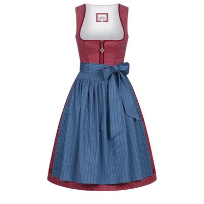 Dirndl NÜBLER "Dirndl midi Gesr", Damen, Gr. 36, EURO, rot (bordeaux), Obermaterial: 100% Baumwolle CO., Kleider