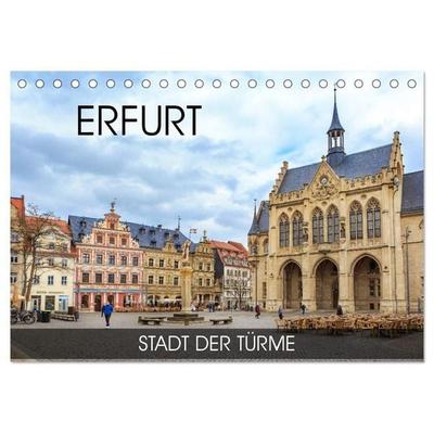 Erfurt - Stadt der Türme (Tischkalender 2027 DIN A5 quer), CALVENDO Monatskalender