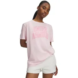 UNDER ARMOUR Rival Oversize Campus T-Shirt Damen 647 - prime pink/super pink M
