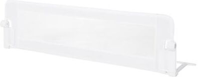 Costway 60-Inch Foldable Bed Rail Swing Down Baby Bed Guard Rail with Adjustable Safety Strap-White